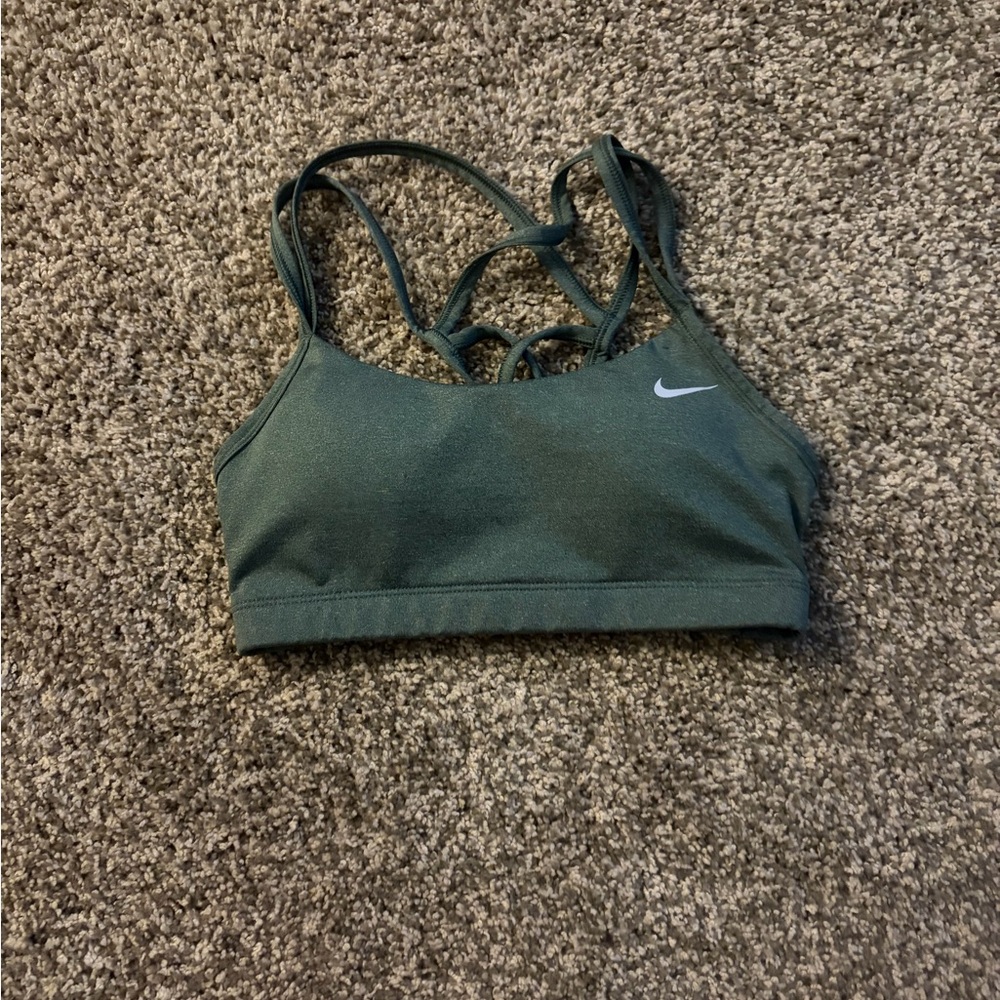 Nike Deep Green Strappy Crossback Sports Bra